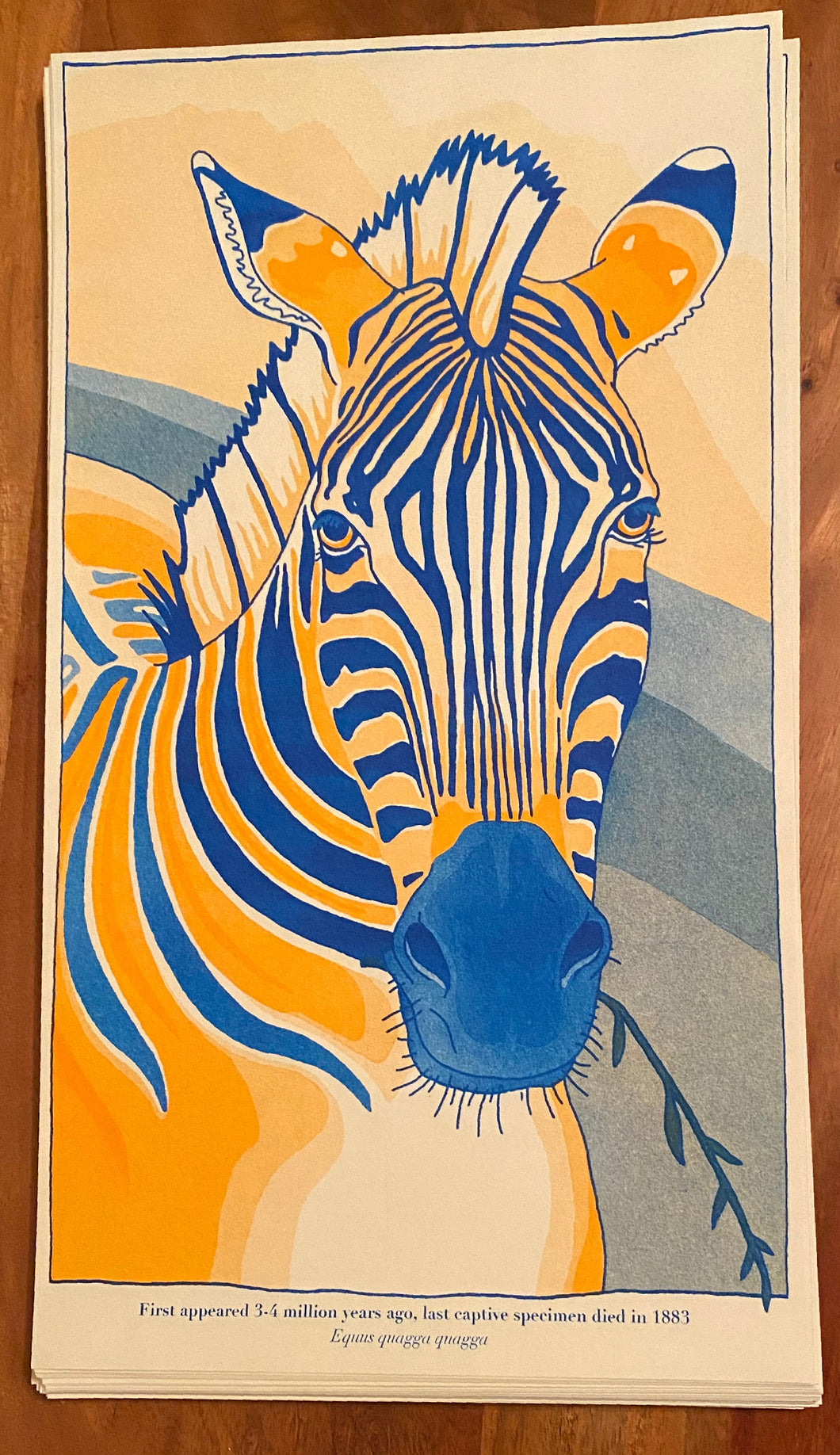 Quagga Risograph Print