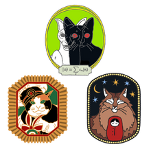 Load image into Gallery viewer, Cat Saint Enamel Pins
